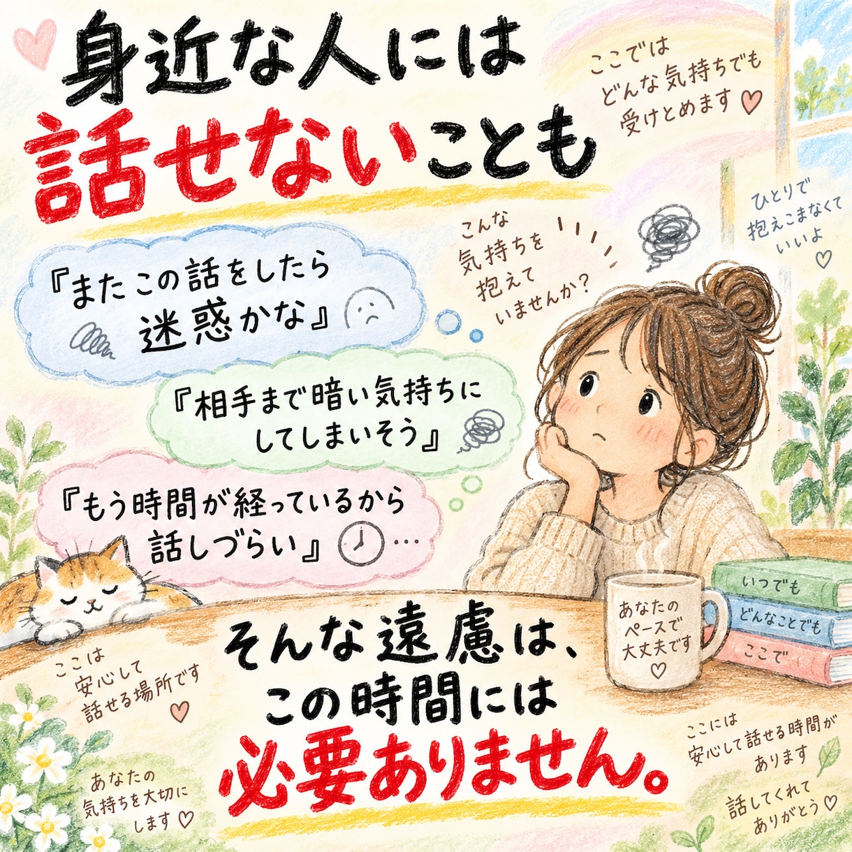 大切な人を亡くした悲しみをメッセージでお聞きします 言葉にならない悲しみに、あなたのペースで寄り添います。 イメージ8