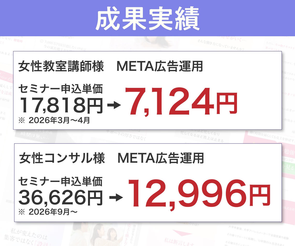 Meta広告×UTAGEの設定を一緒に解決します 設定が合ってるか不安な方へ！広告から申込までの計測をサポート イメージ2