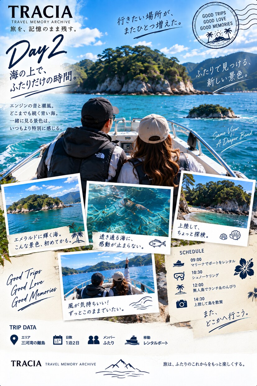 旅の思い出を5ページの記録作品に仕上げます 写真だけでは残せない、あの日の旅まで残します。 イメージ9