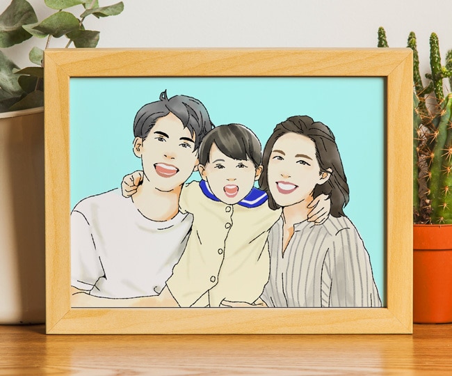 水彩画でおしゃれな似顔絵描きます ポップでシンプル！水彩画調の似顔絵はいかがですか イメージ1
