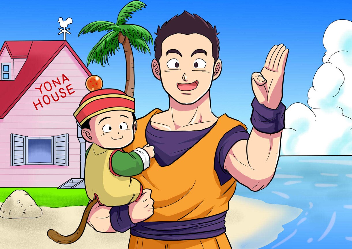 ドラゴンボール風似顔絵ウェルカムボード描きます ドラゴンボール風のキャラクター似顔絵にいたします♪ イメージ7