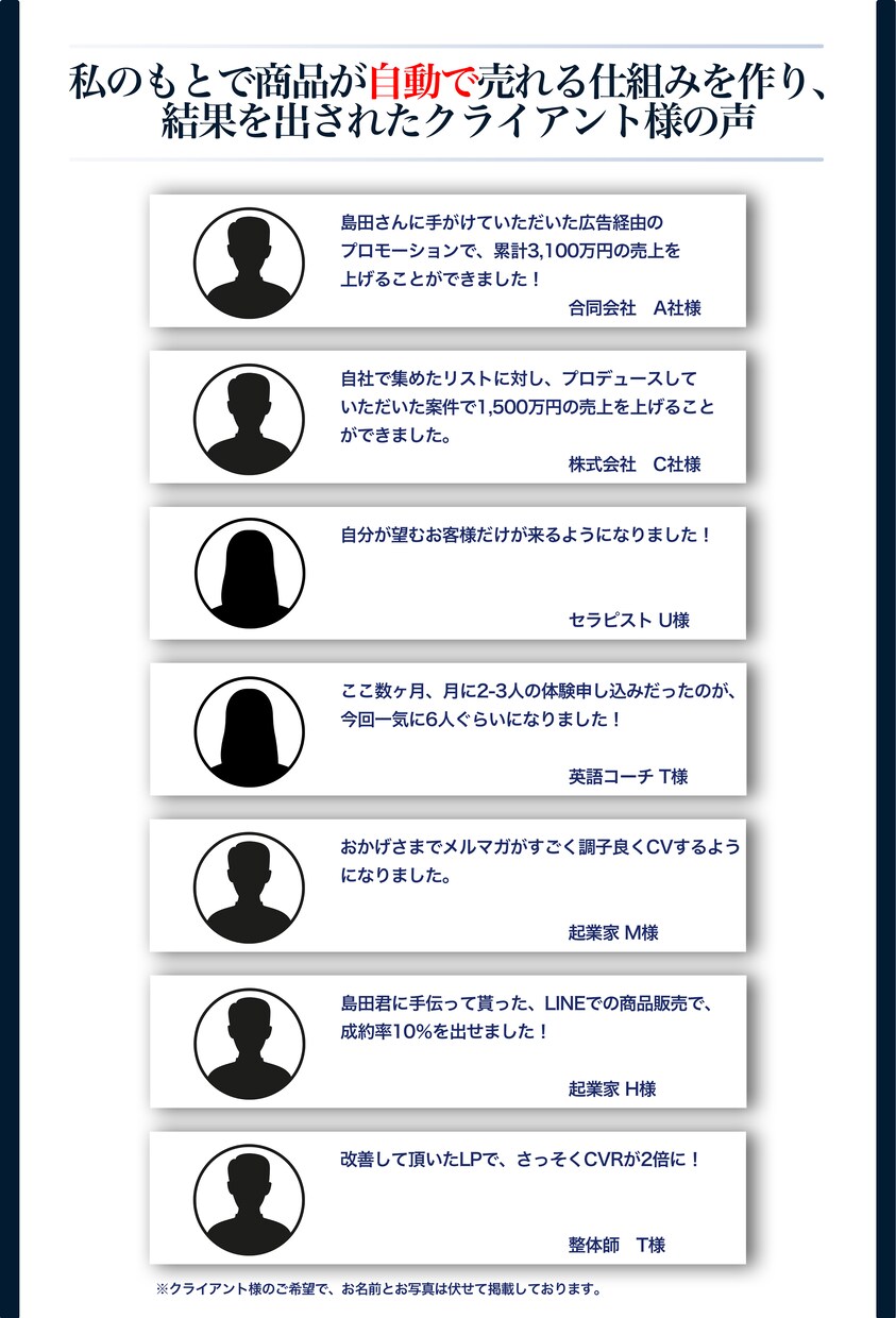 商品が自動で売れる仕組みづくりのアドバイスをします 平均1千万の売上＆アドバイスした人数100名超え。だから安心 イメージ7