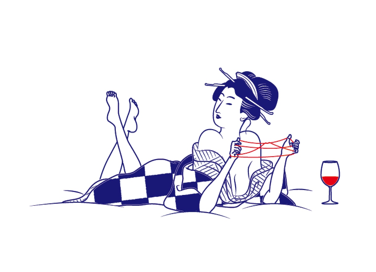 浮世絵/江戸風ポップな線画のイラスト制作します 現代風の所作やアイテムにアレンジ可能◎ イメージ3