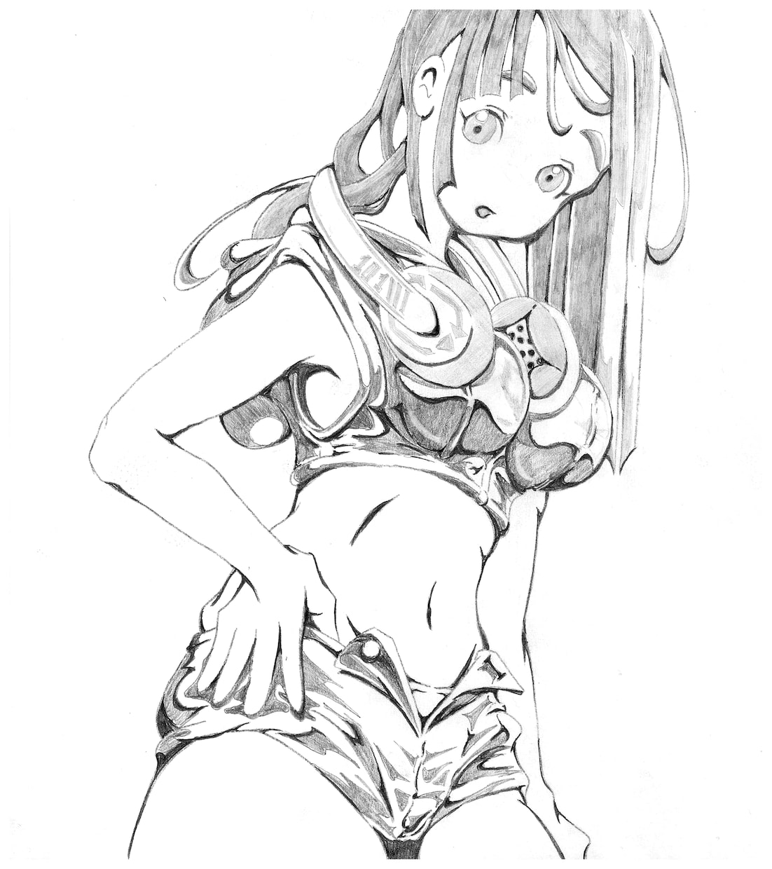 オリジナルの鉛筆画イラスト色紙描きます 鉛筆でアニメ調の萌えイラスト色紙を作成いたします！ イメージ5