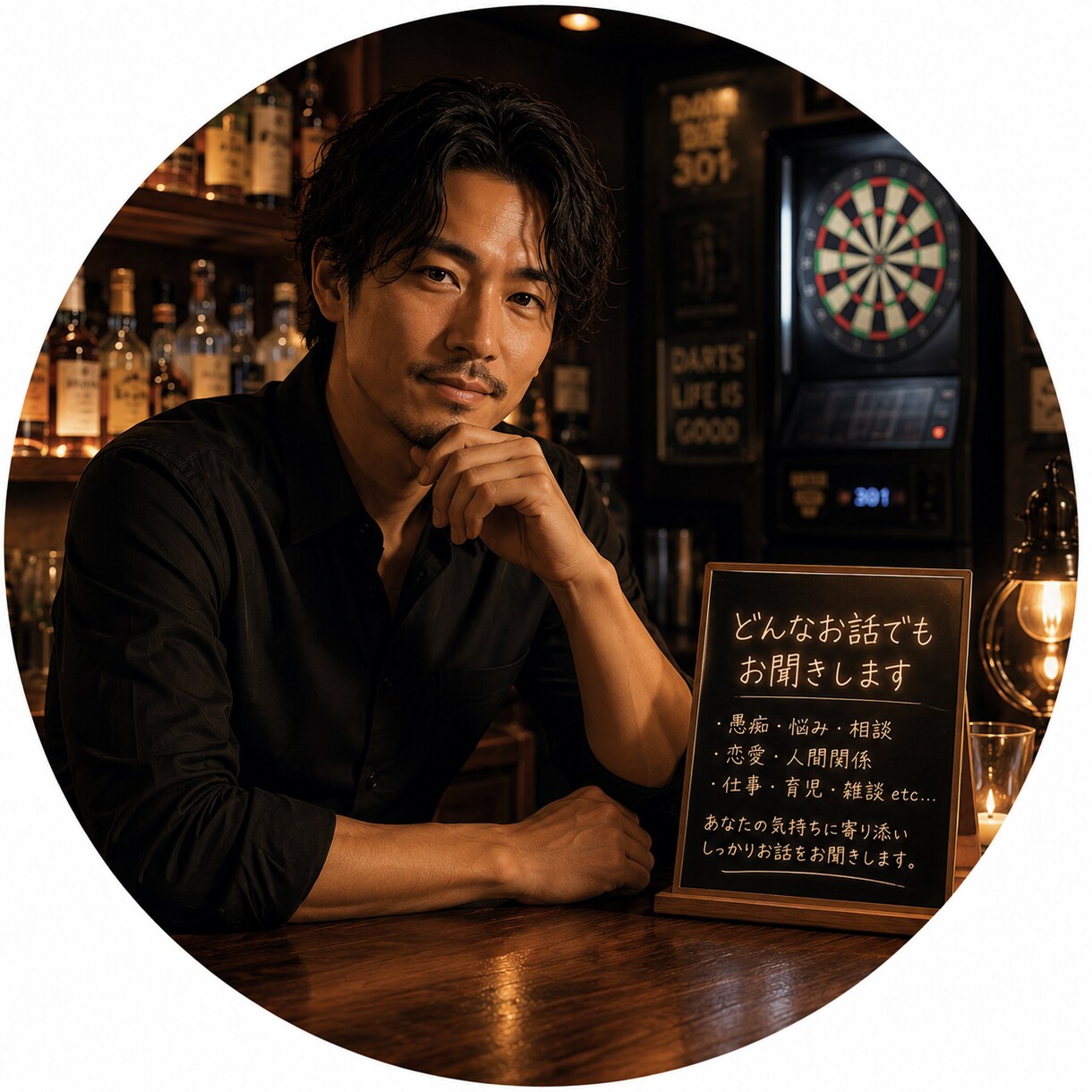 バー経営者が1日話し相手します 電話が苦手な方でも文字でお話しましょう。 イメージ1