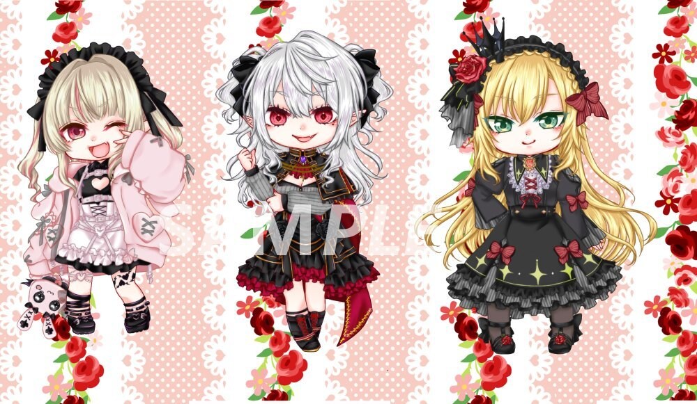 かわいいミニキャライラスト作成します キラキラかわいいイラストを作成します。 イメージ1