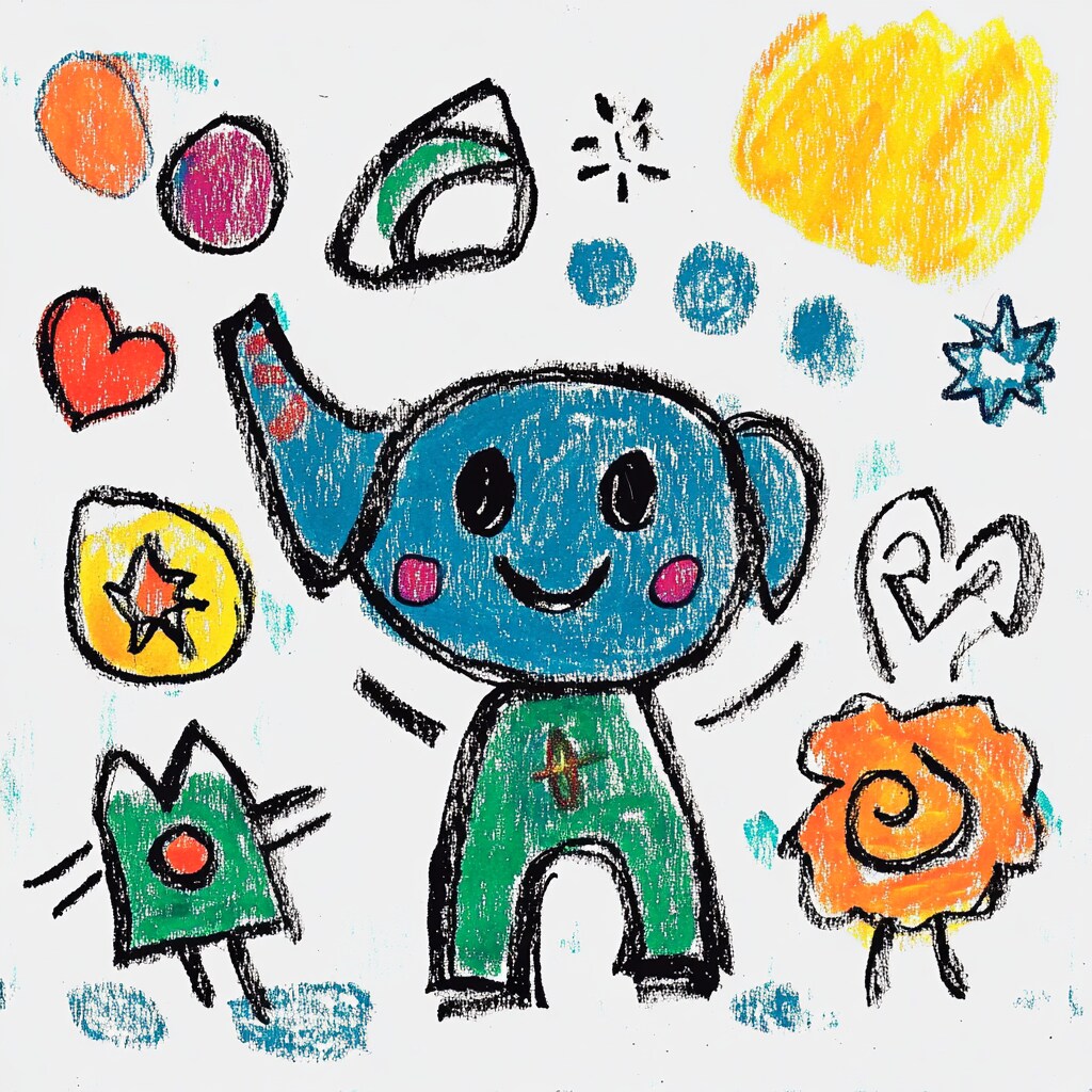 我が子の落書きや絵を飾れるアートにします 我が子との大事な絵をずっと思い出せるように イメージ4