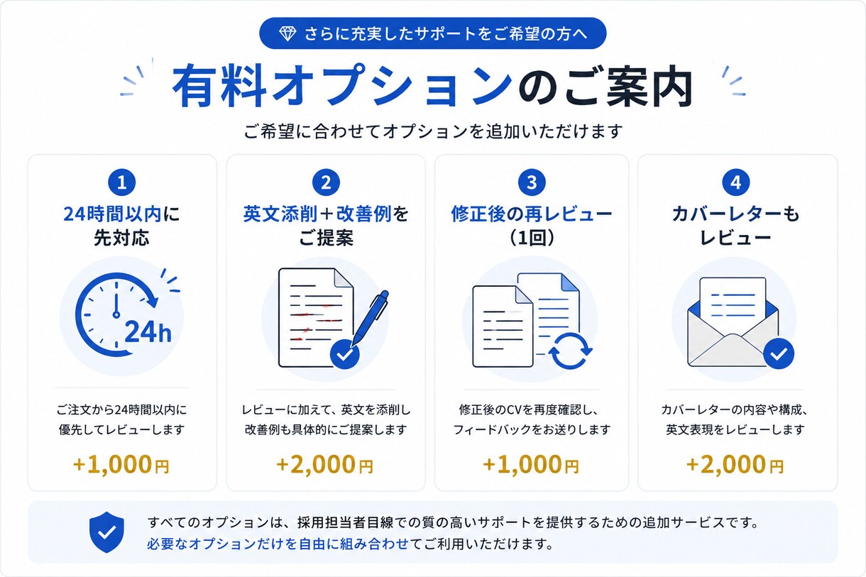 採用担当者が英文CVを添削・レビューします 外資系転職向け｜採用担当者が英文CVをレビュー イメージ4