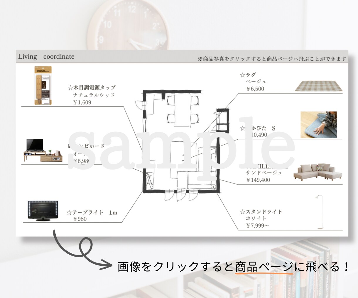 平面図を使って家具の選定・配置アドバイスをします お洒落で使い勝手のいいお部屋をお求めの方へ イメージ3