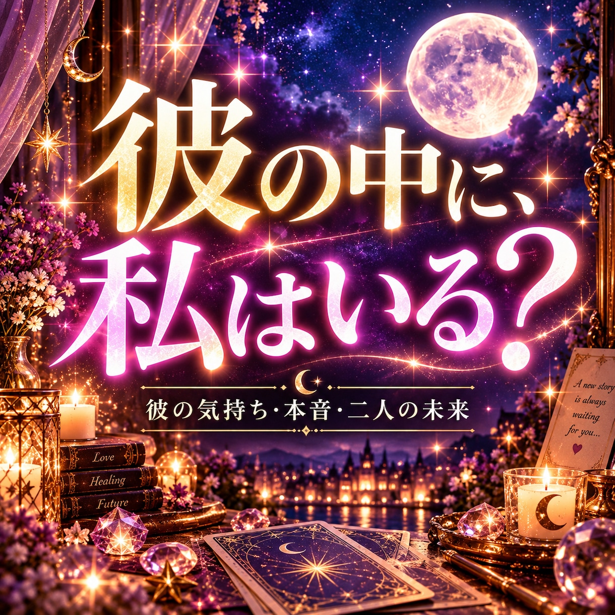彼の気持ち・本音・未来を恋愛タロットで占います 5名限定✩ふたりの関係や不安を読み解き相性にも対応・即日鑑定 イメージ1