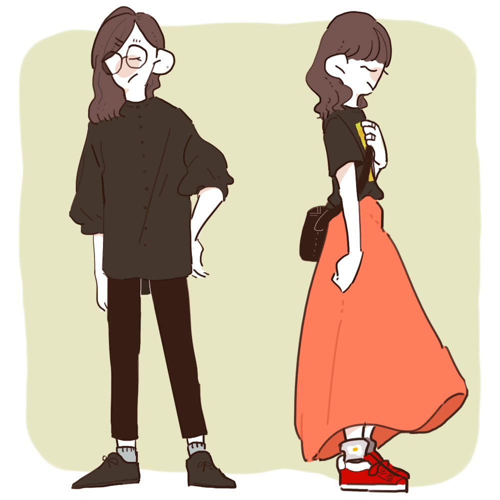 オシャレなアイコンを描きます あなたのお気に入りのお洋服をイラストにさせてください！ イメージ2