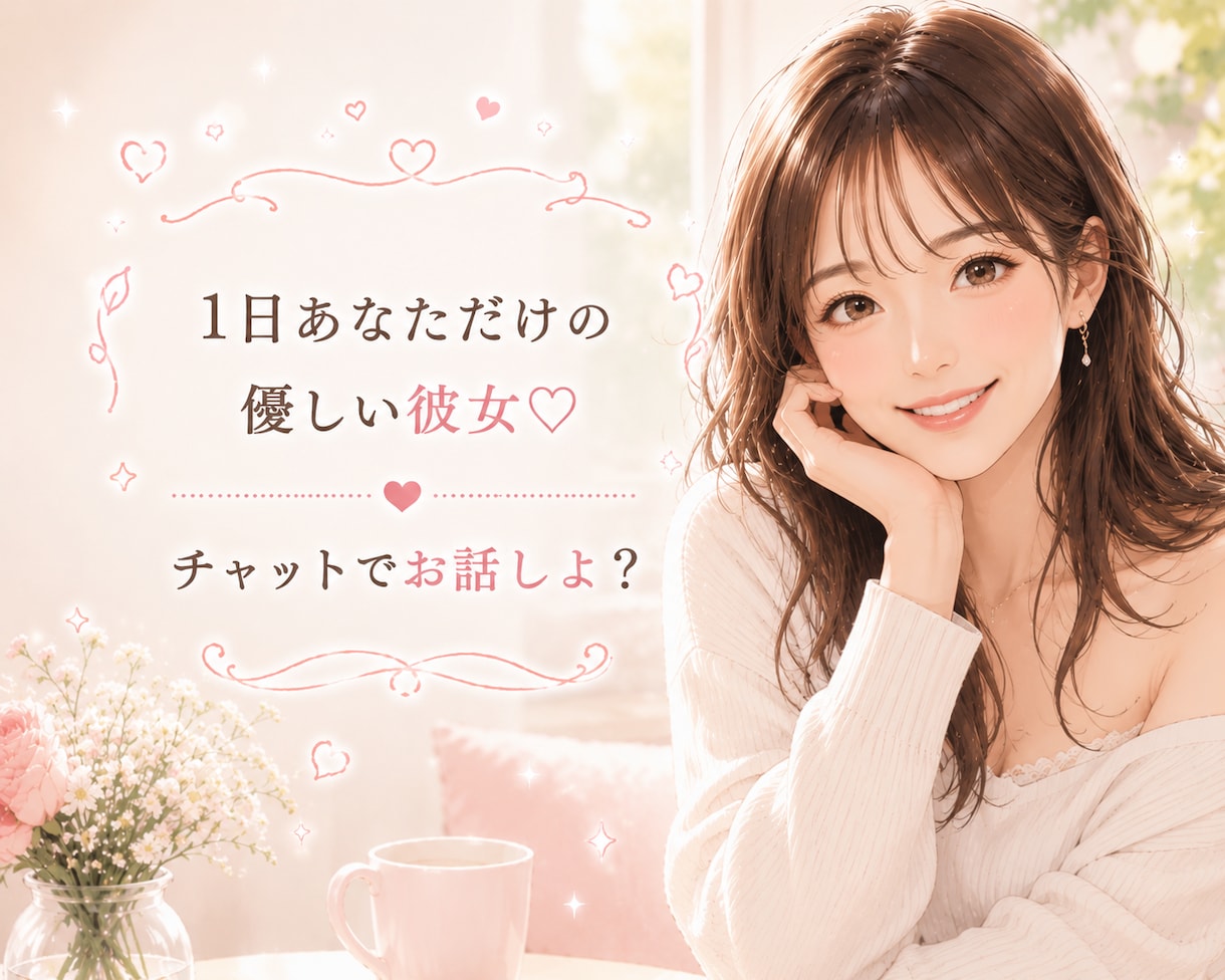 1日気軽にチャットで話せる彼女になっちゃいます 今話せる彼女が欲しいそんなときに♡ イメージ1