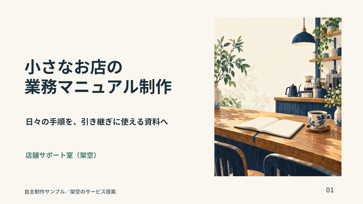 支給原稿を伝わるスライド５枚に整えます 営業・店舗紹介に。編集できるパワポとPDF納品 イメージ1