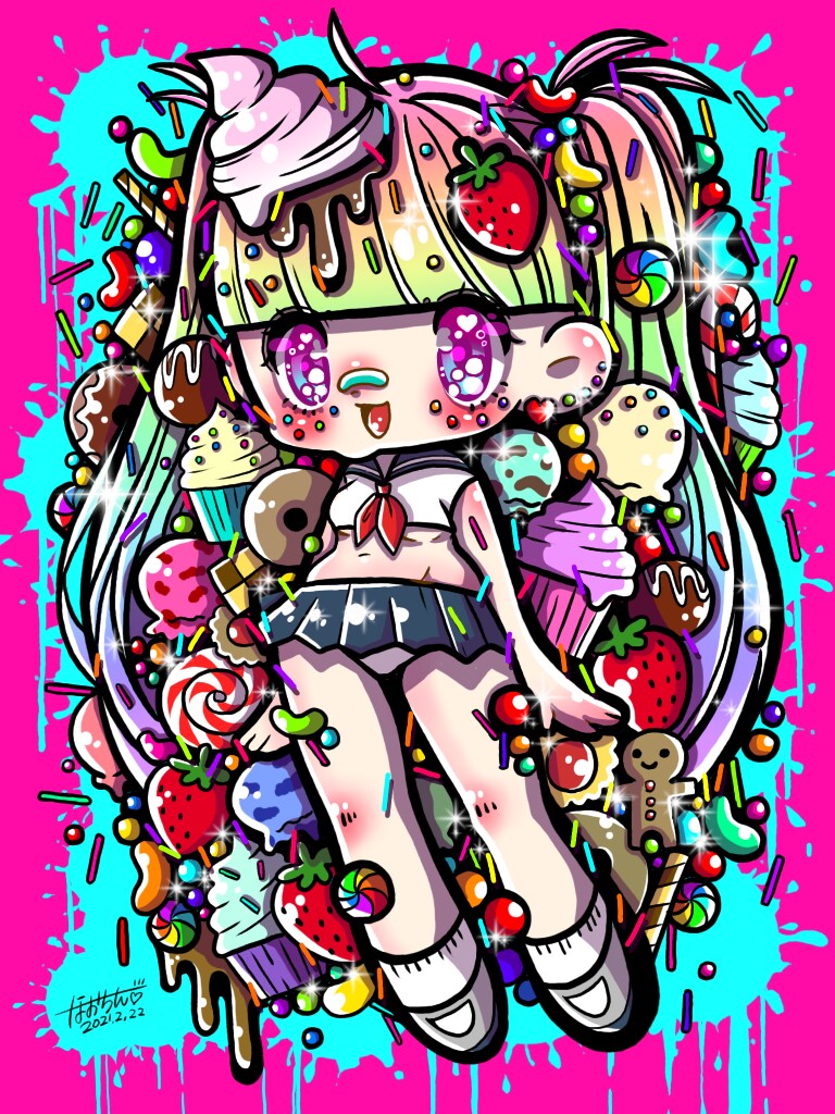 可愛いキラキライラスト描きます 親しみやすく可愛いミニキャラ制作します イメージ3