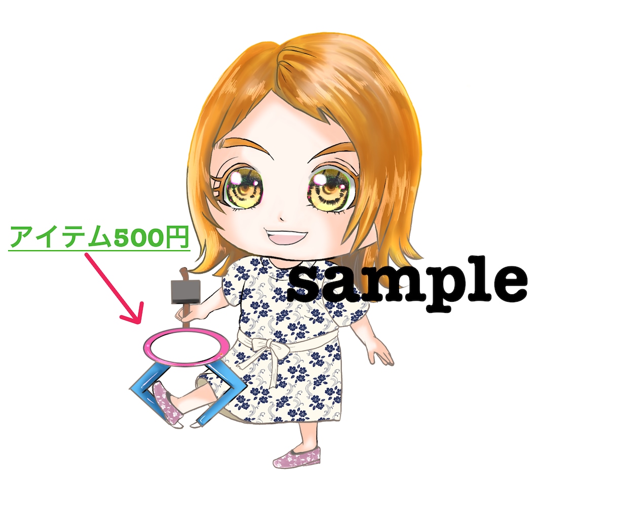 お目目キラキラミニキャラ、似顔絵、表情違い描きます ＳDキャラ、ディフォルメ、全身、ちびキャラ、表情差分 イメージ5