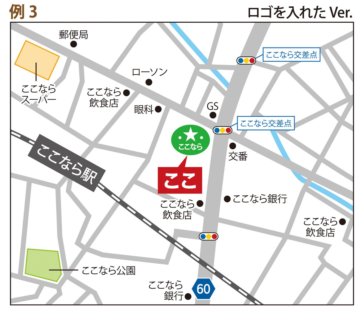 シンプルな地図を作成します お好きなパターンから地図を作成 イメージ7