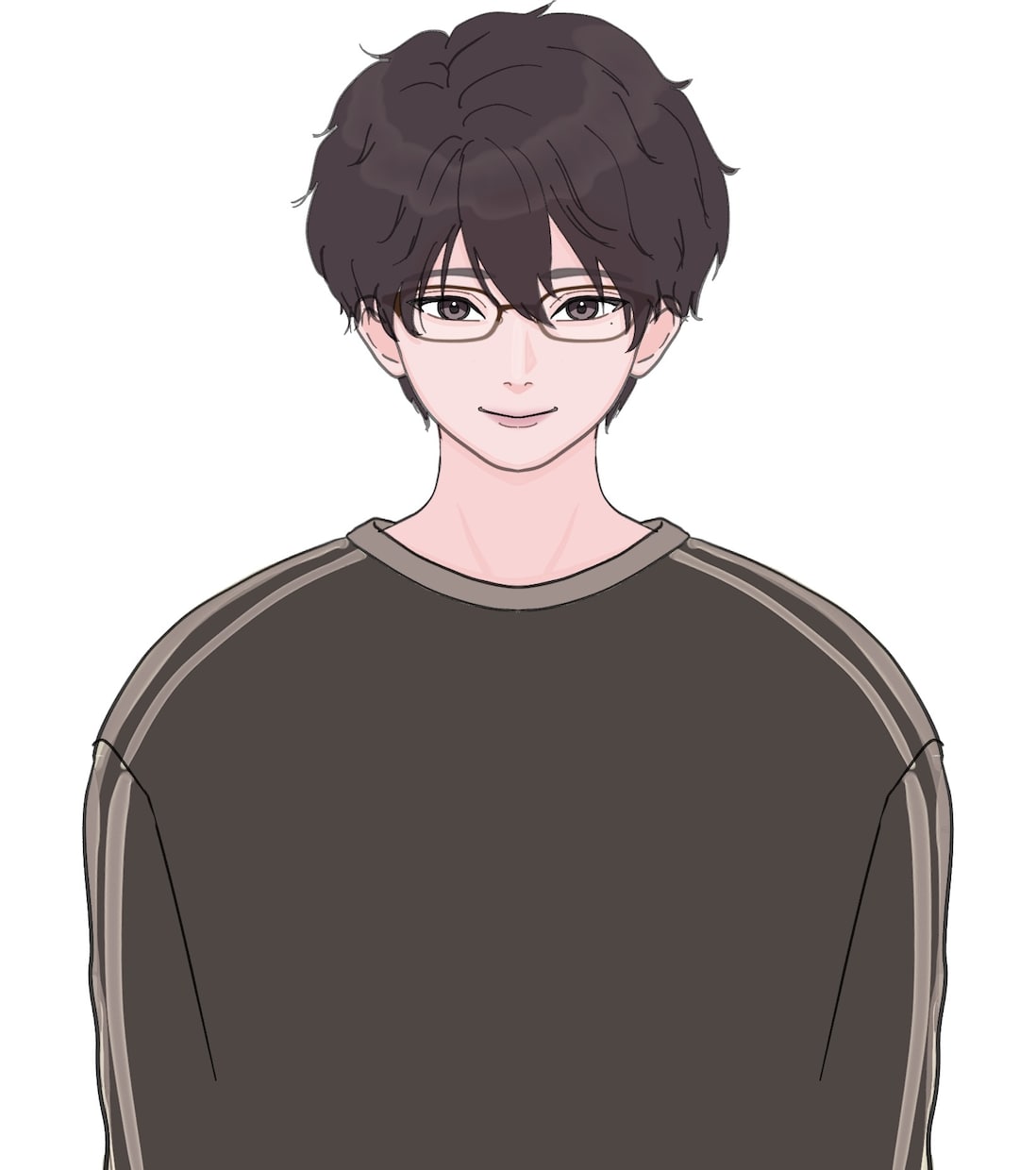 男性のアイコンや一枚絵を描きます ラフ&修正無制限です。ご本人に似せることも可能です。 イメージ1