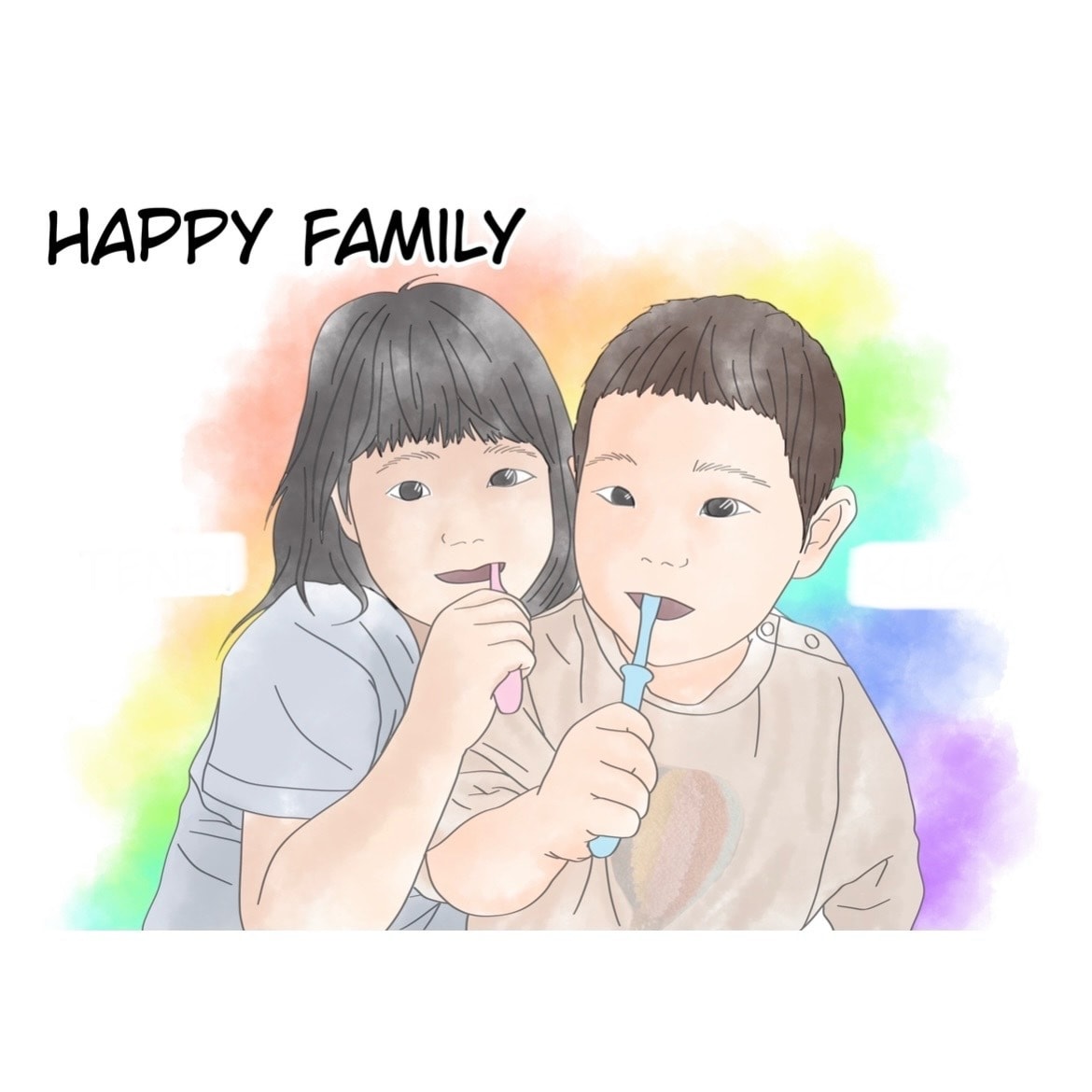 お写真を元に暖かみのある似顔絵イラストを描きます お誕生日などの記念日やウェルカムボードに◎ データ納品 イメージ5