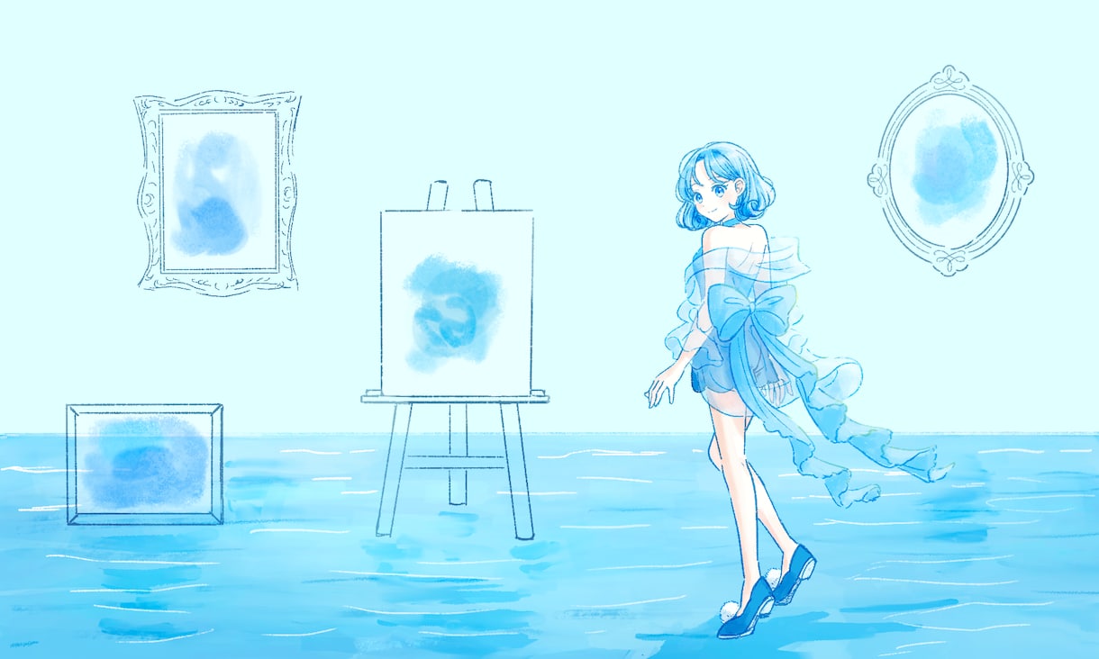 華やかで目を引く一枚絵✨ご要望に応じて描きます あったか&爽やかなテイストが得意♪細かくオーダーできます！ イメージ3