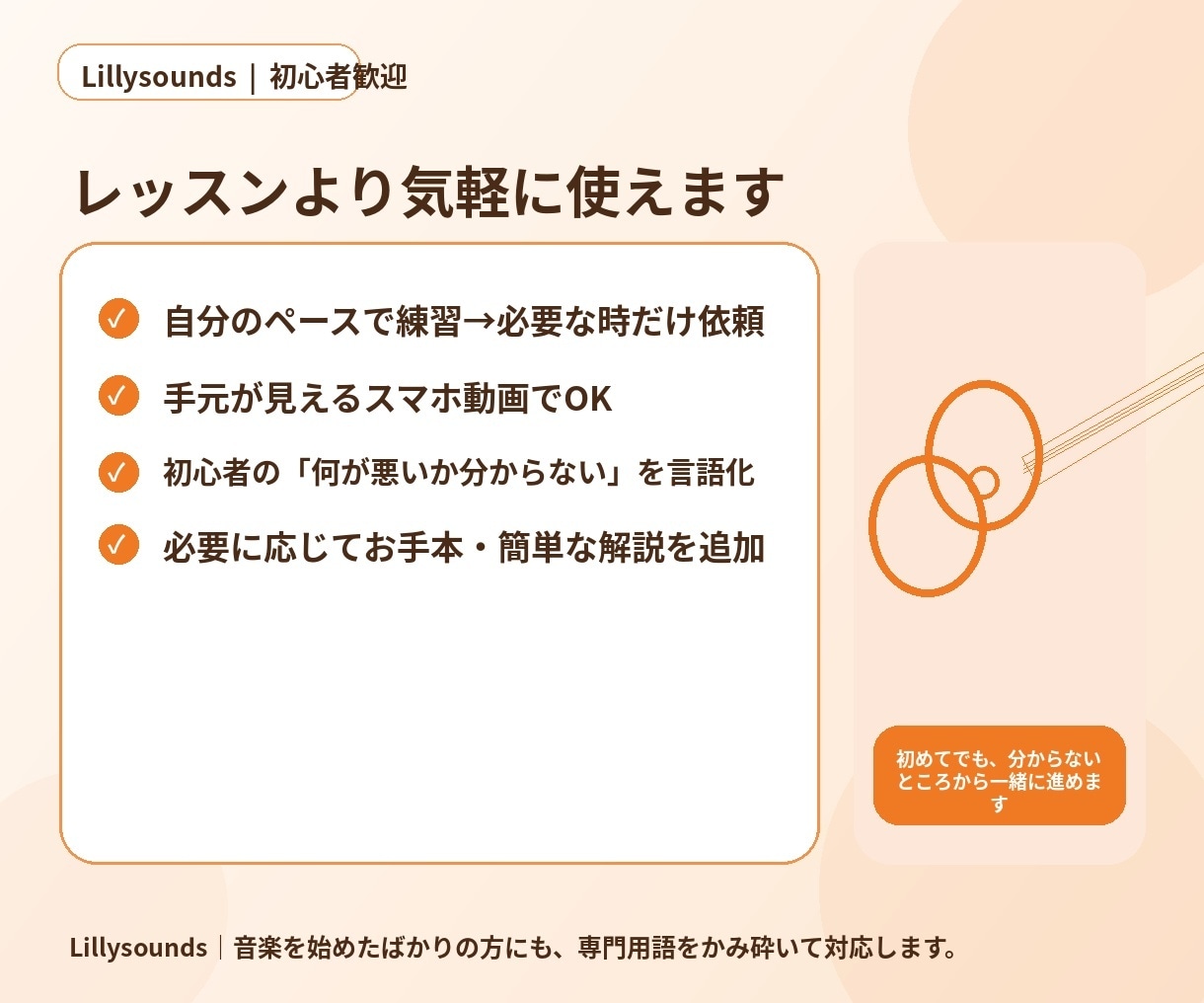ギター初心者歓迎！動画で演奏を丁寧に添削します 独学で不安な方へ。"今の癖"を見つけて上達をサポートします。 イメージ3