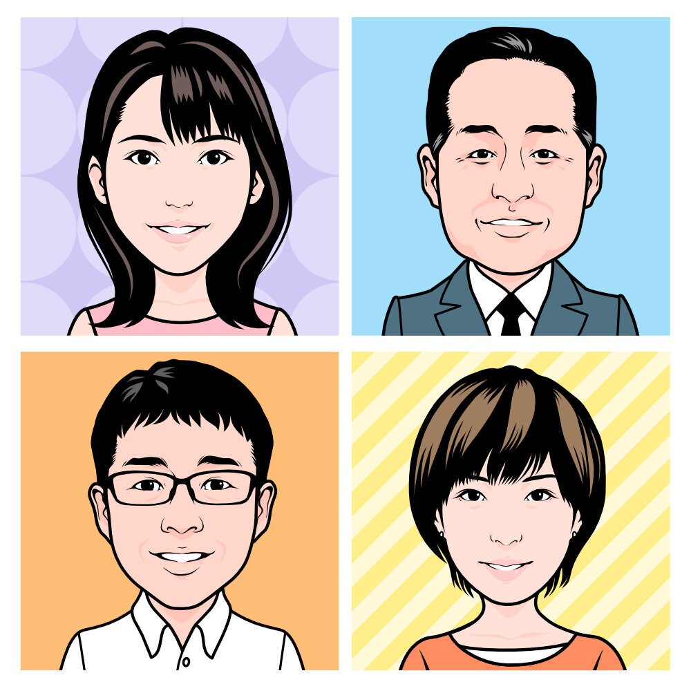ビジネスや個人向けの似顔絵制作承ります 名刺やホームページ、SNS用アイコン等がポップな印象に！ イメージ3