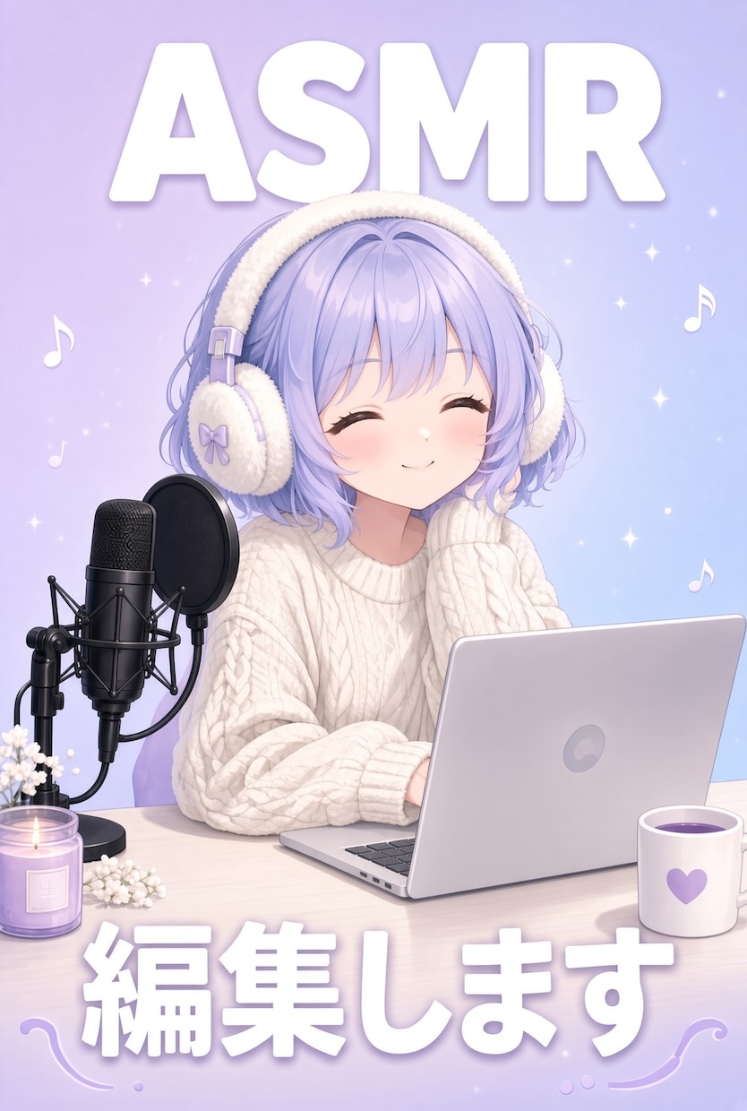 ASMR・同人音声の整音・ノイズ除去を丁寧にします 自分でもASMR販売中｜バイノーラル対応 イメージ1