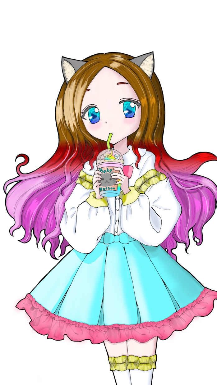 IRIAM等の配信アプリ向け立ち絵を描きます 実績作りのため低価格！気軽に配信を始めたい方向け イメージ2