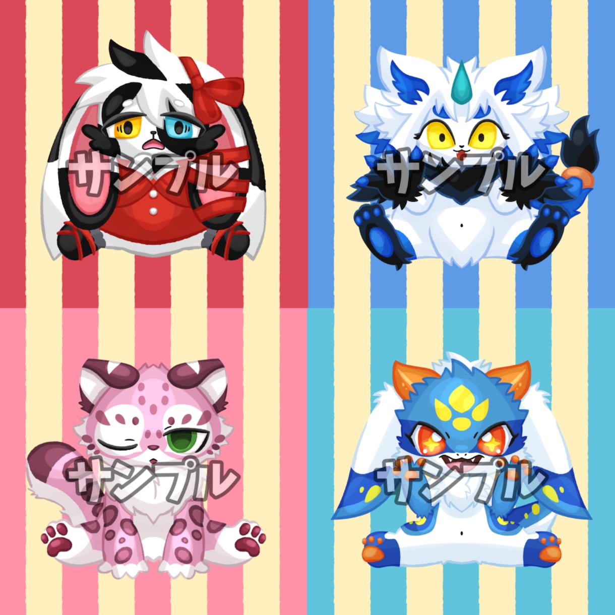 動物/デフォルメ/マスコットキャラを描きます かわいいファンシーな絵柄が得意です！犬、猫も！ イメージ7