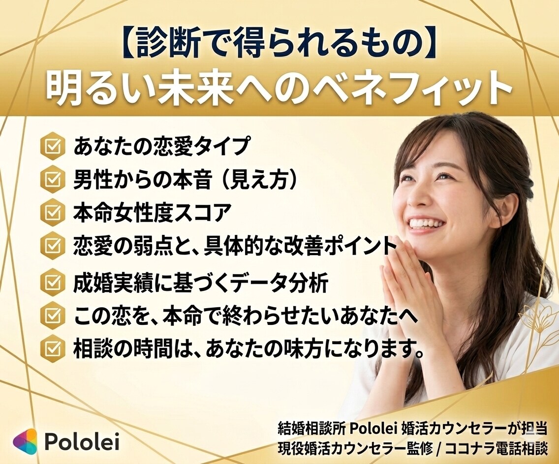 恋愛タイプ診断からアドバイス｜男性心理から診ます 6タイプ恋愛診断｜本命度チェック イメージ7