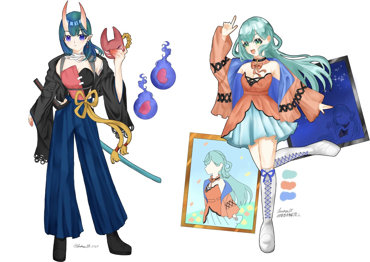 ポップでかわいい女の子描きます 鮮やかで可愛いイラストをご希望の方に思い描く形で提供します イメージ4