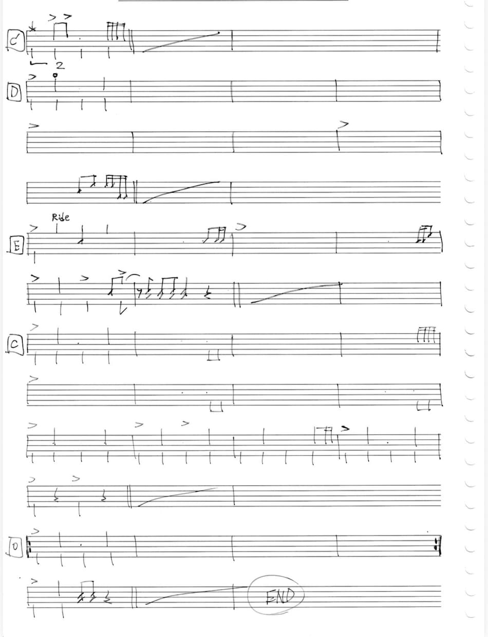 楽譜の作成承ります 希望に沿ったドラム譜を丁寧に作成します！ イメージ3