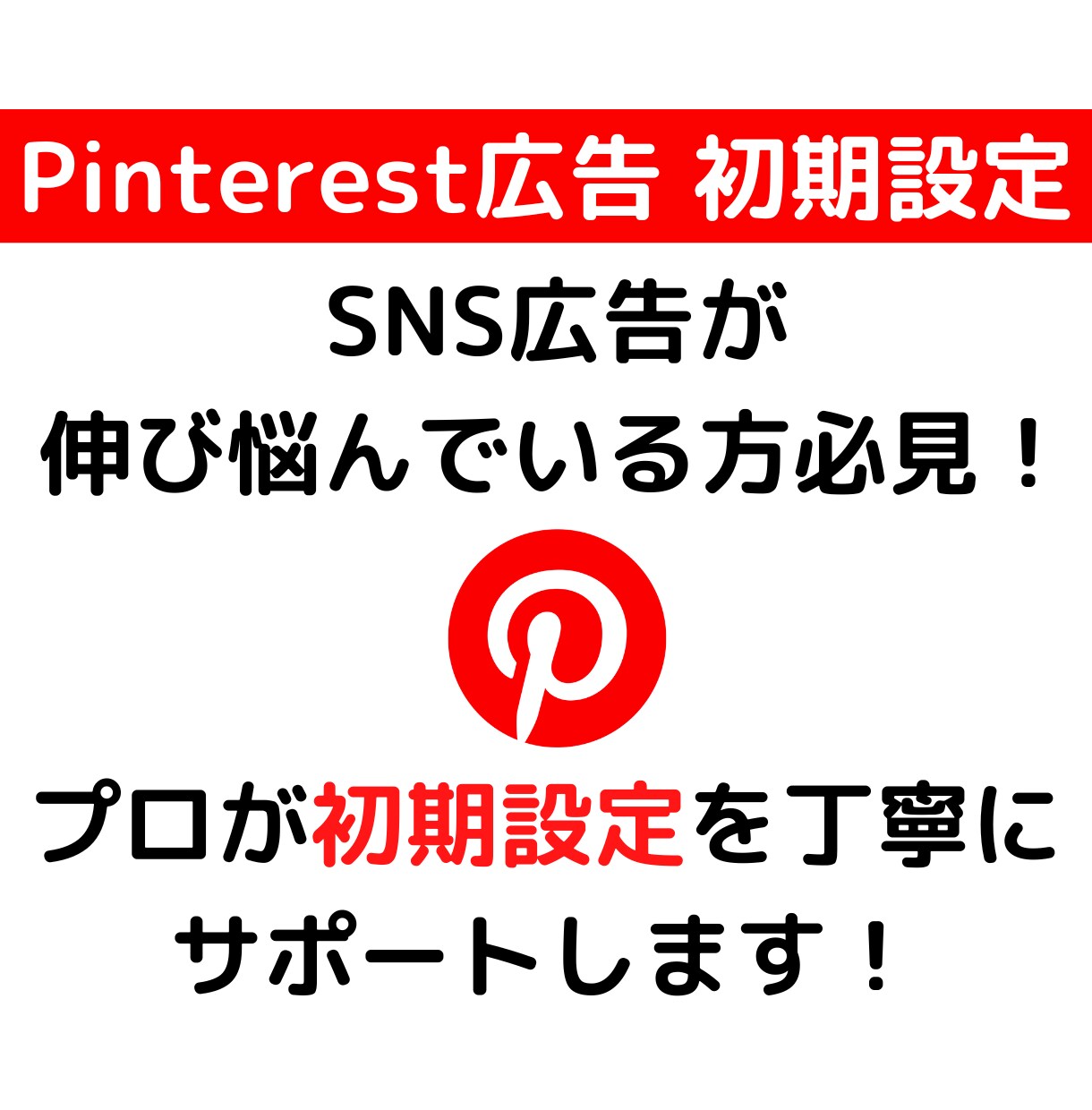 ピンタレスト広告の初期設定をサポートます 【インスタ広告が伸び悩んでいる方】次世代SNSで効果最大化 イメージ1