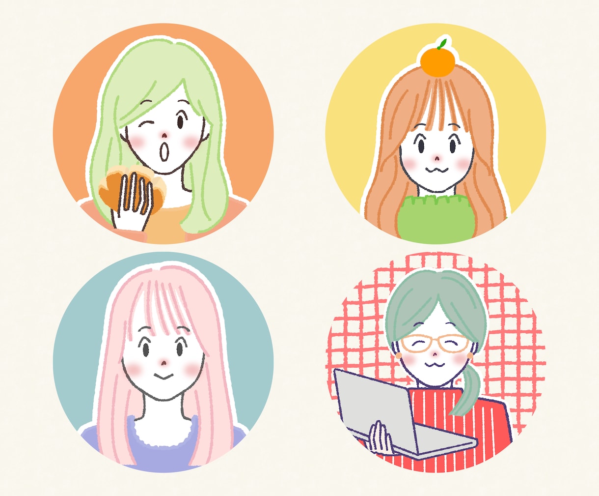 商用◎親しみやすいゆるかわ似顔絵アイコン描きます 好感度◎文字入れ無料！ココナラやSNS、ブログの顔に♫ イメージ3