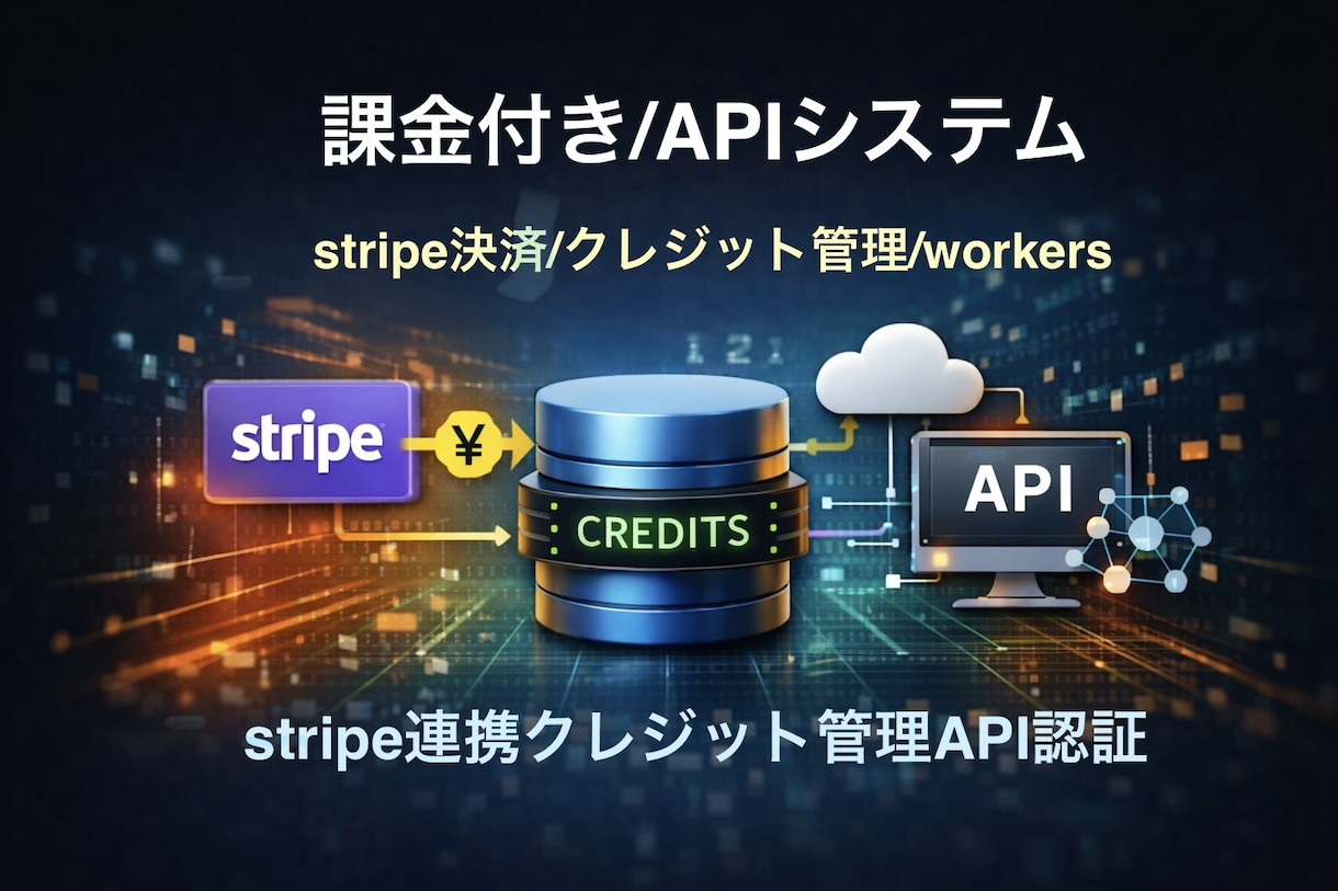 エンジニア向けシステムプログラムセット提供します Stripe連携・クレジット管理・API対応 イメージ1