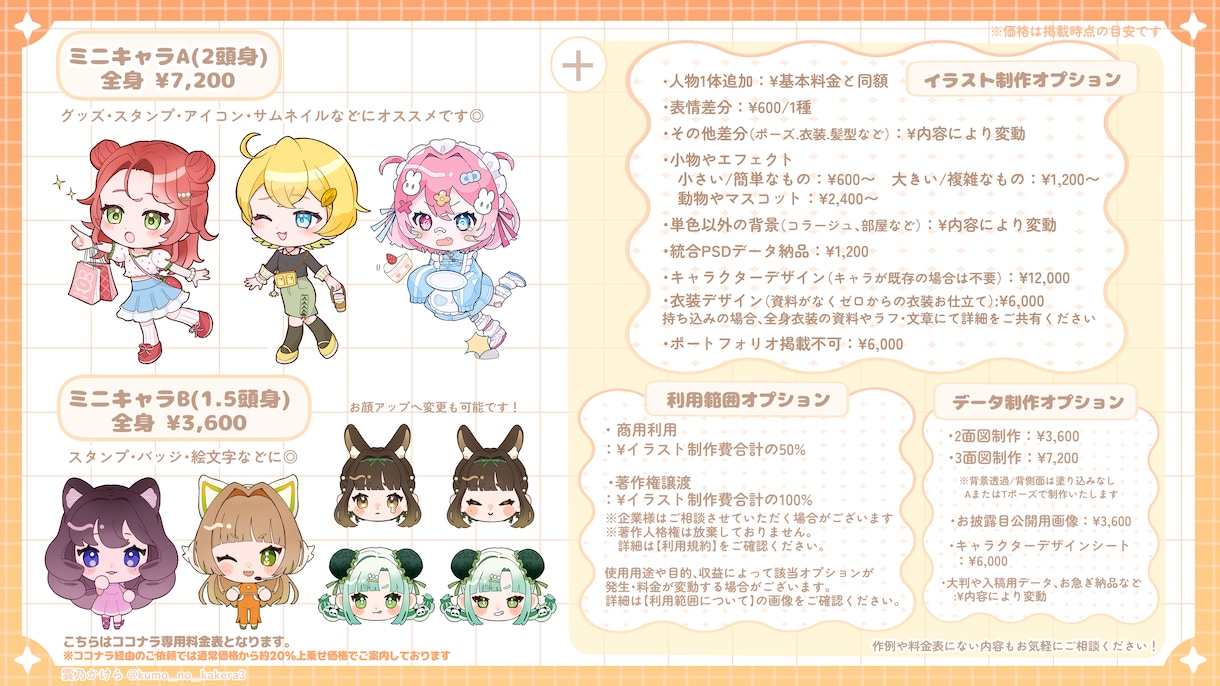 幅広い用途◎ミニキャラ・マスコットイラスト描きます 1.5〜3頭身ミニキャラ/マスコット/キャラデザなど イメージ2