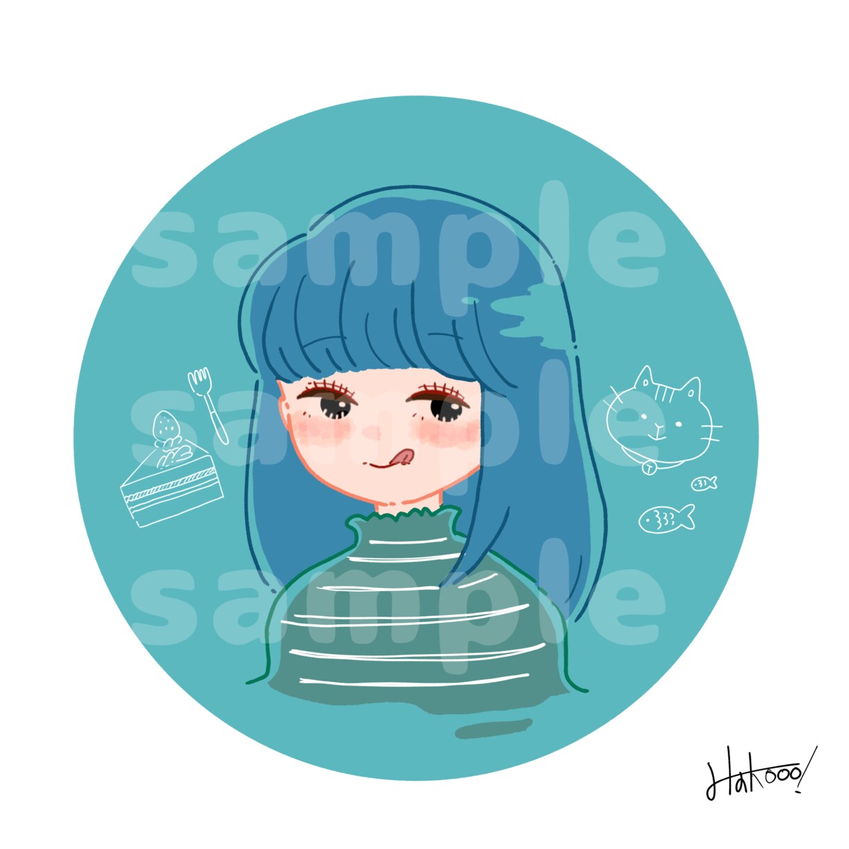 レトロポップなイラストをお届けします レトロポップで可愛い！◎SNSのアイコンにおすすめ イメージ5