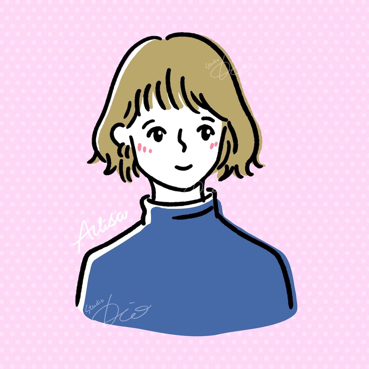 ゆるく可愛いアイコンイラスト作成いたします 【期間限定セール】♡おしゃれかわいい♡SNSやお仕事のにも♡ イメージ5