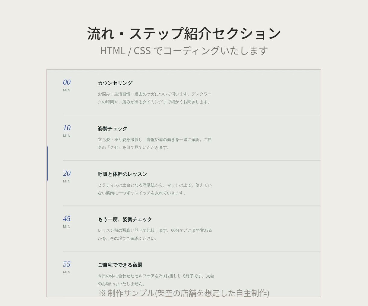 HTML・CSSで1セクション分コーディングします 3,000円〜/レスポンシブ対応/最短2日でお渡し イメージ5