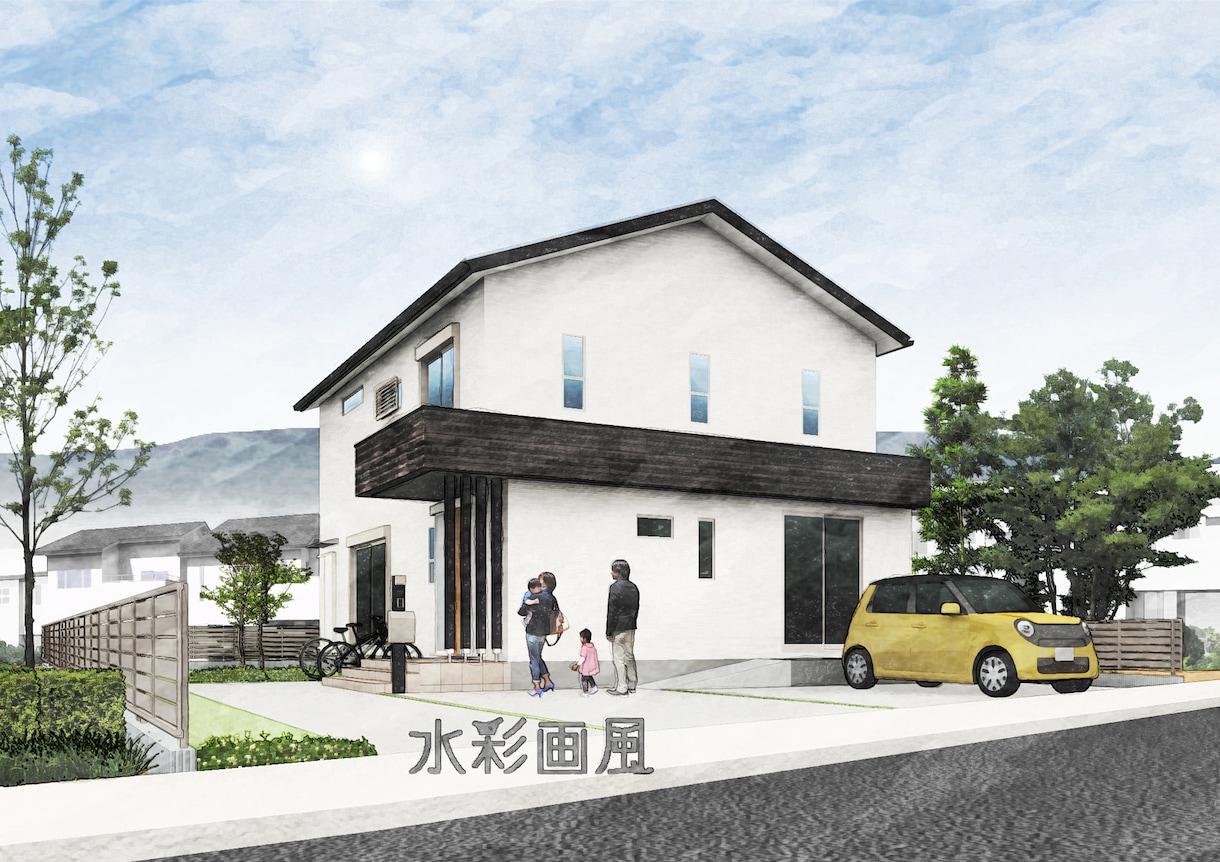 戸建て住宅の外観パース作成します 広告掲載・施主様へのイメージのご提案に イメージ3