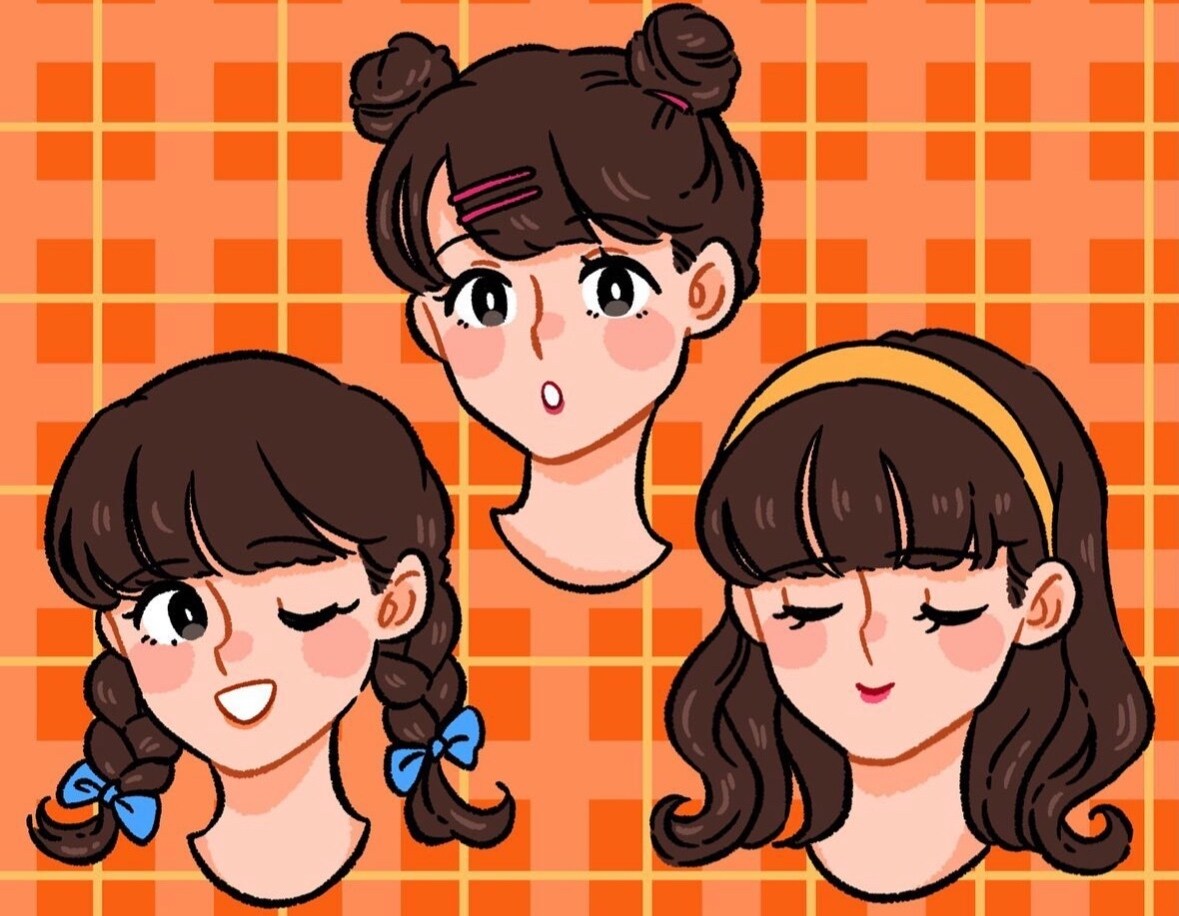 ポップで可愛い似顔絵描きます 自分の魅力を改めて気付けるイラスト イメージ1