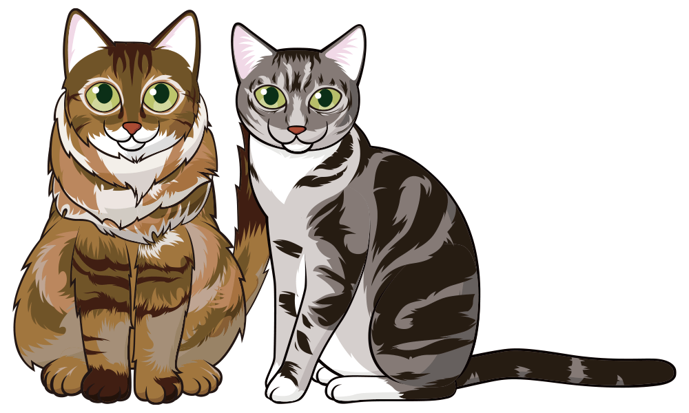 猫のデジタル似顔イラストをあすたのタッチで描きます スタジオあすたの「そこそこリアルタッチ」は猫好きの方向けです イメージ1