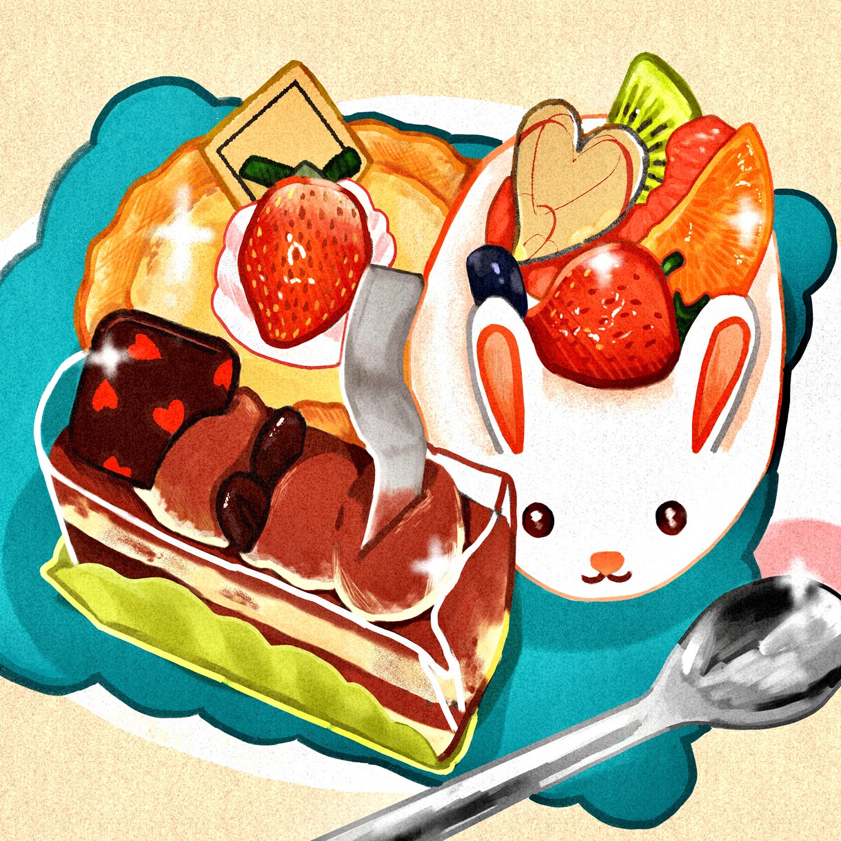 食べ物や料理のイラストを、目的に応じて描きます メニュー用やポスター用、装丁画等、目的に応じて描きます！ イメージ3