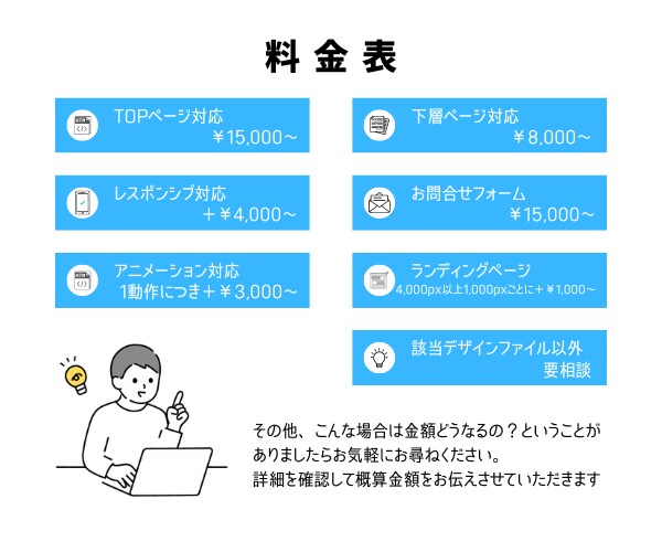 丁寧な対応丁寧なコーディングを行います デザインがあるけどコーディングできないならお任せください！ イメージ3
