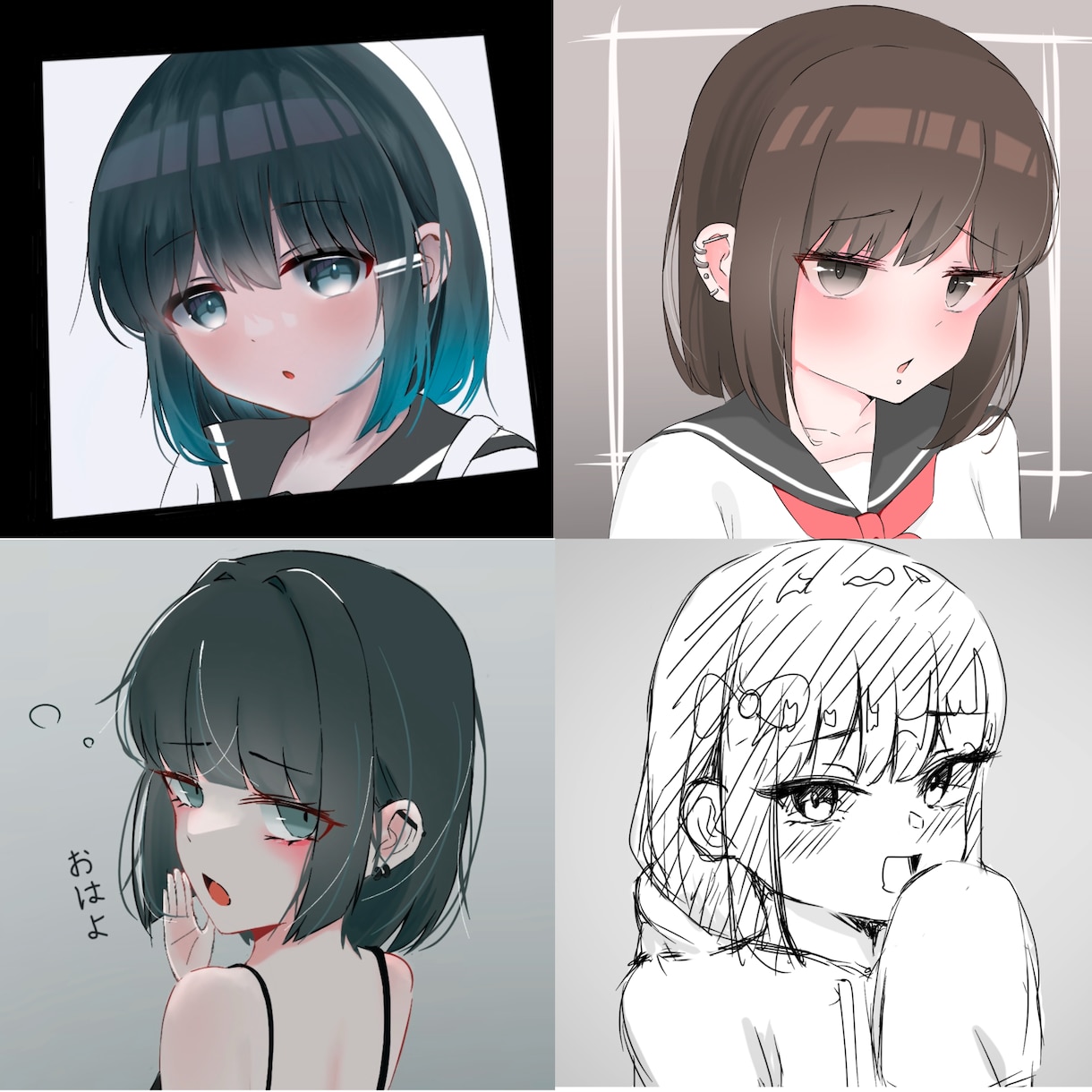 SNSアイコンのイラスト制作いたします あなたの想像する女の子を具現化しイラストにします! イメージ1