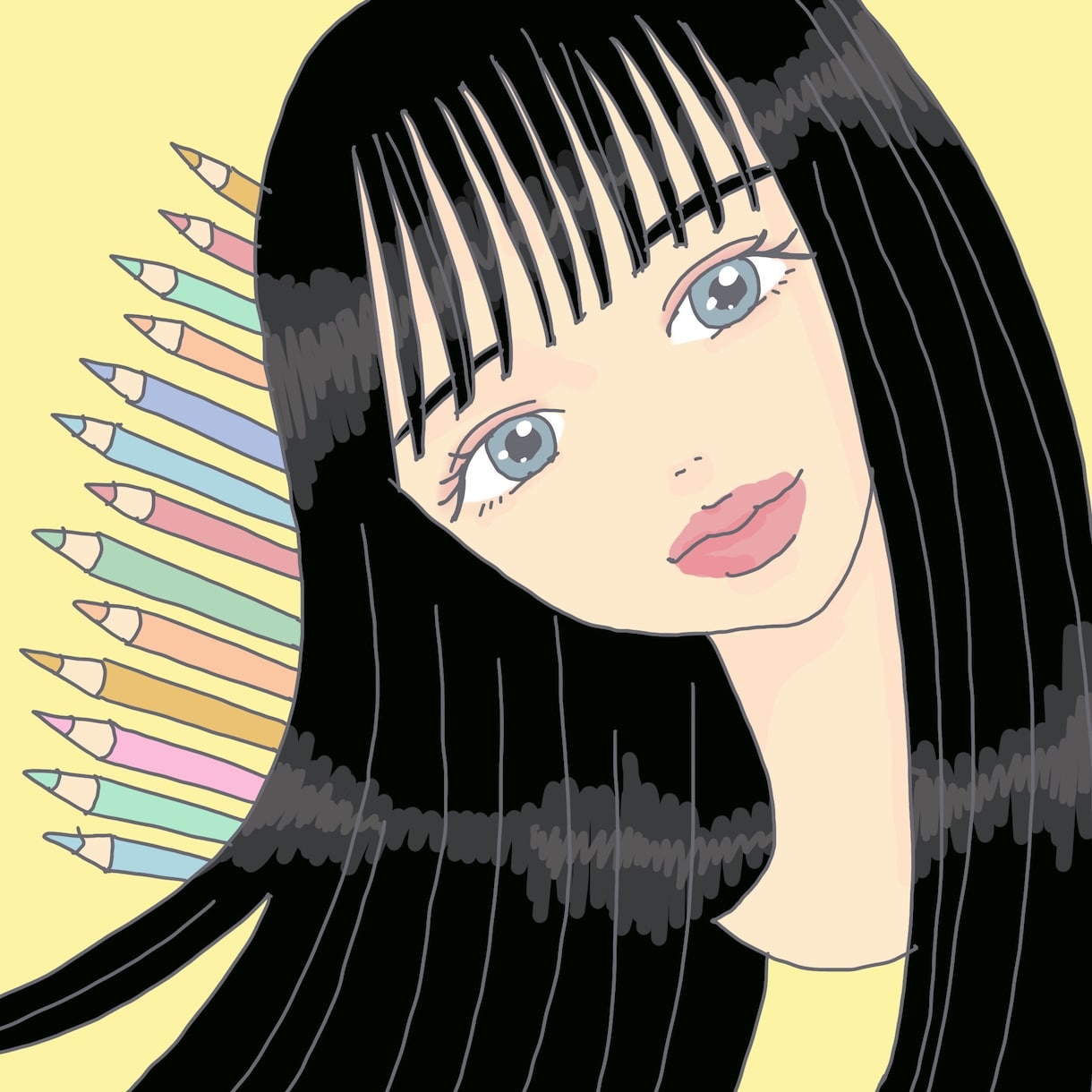 お好きなモチーフ付♡似顔絵SNSアイコン作成します お気に入りのお花、スイーツ、ジュエリーなどと一緒に♪ イメージ7
