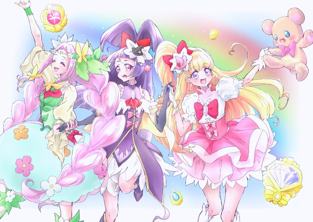 あなたのコテキャラちゃんの1枚絵かきます キラキラ可愛いキャラ描かせてください！！ イメージ4