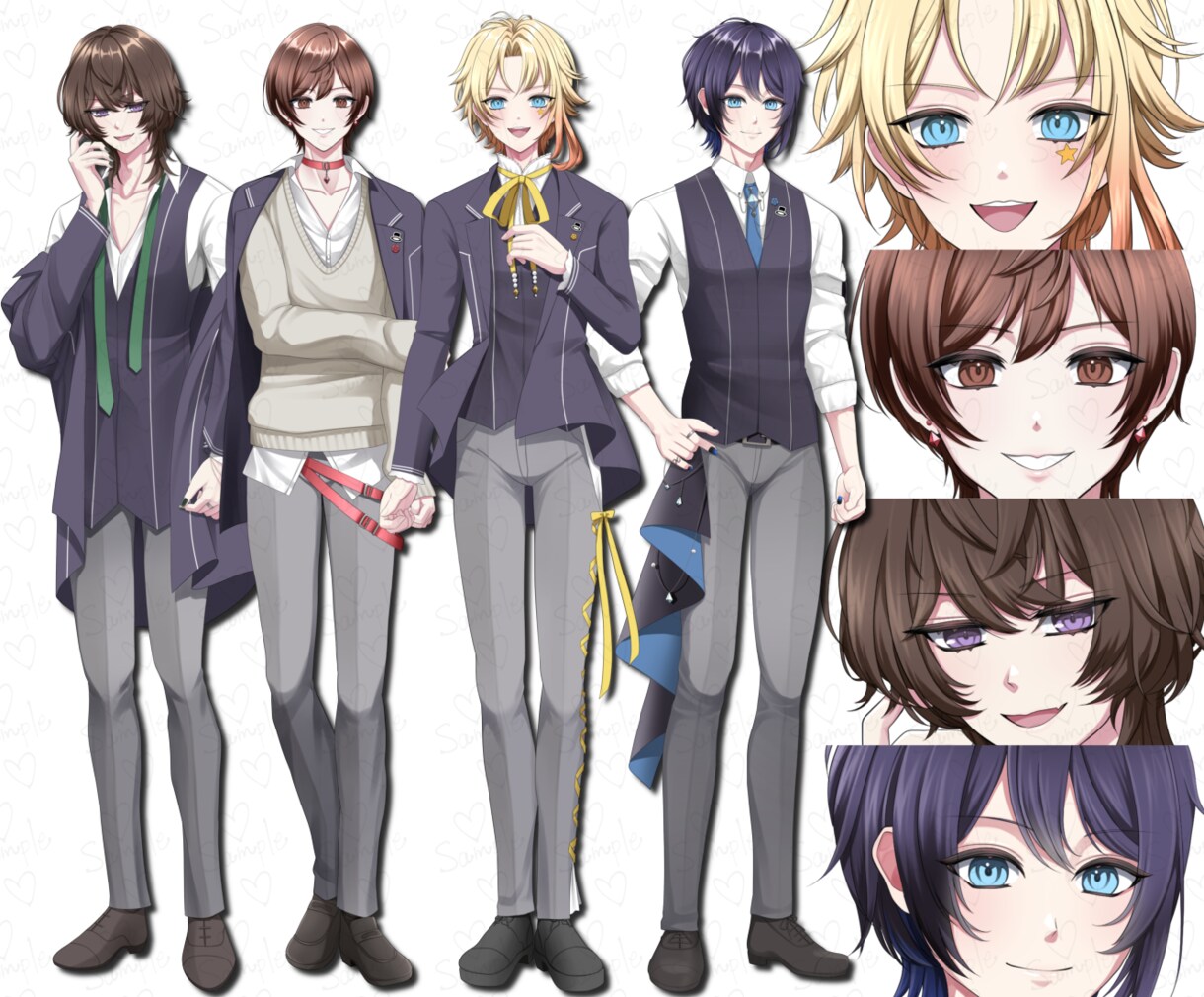 美しい動作のIRIAM対応の立ち絵を制作します きゅるりん可愛い、キラキライケメンなキャラクターで配信しよう イメージ5