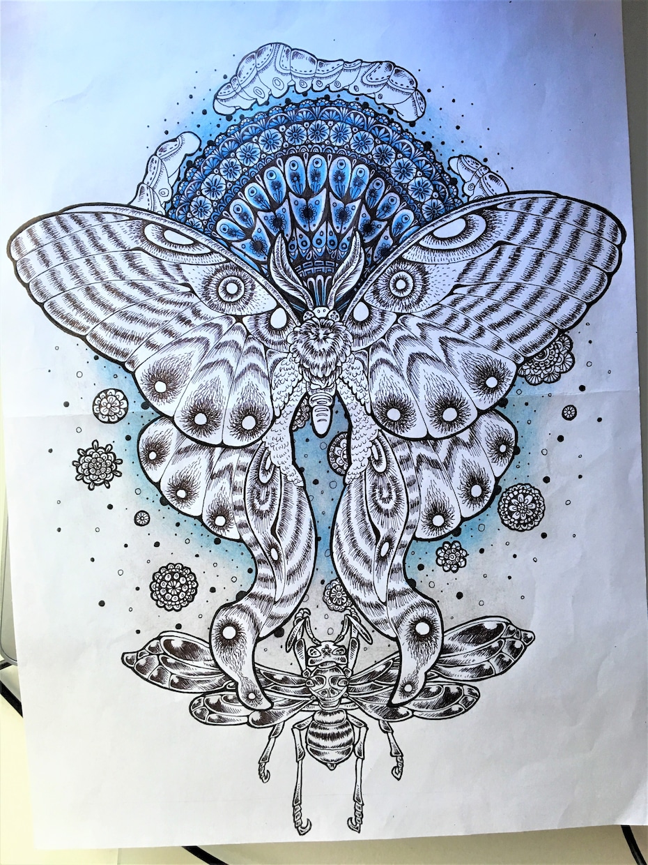 幾何学模様っぽいデザインを手描きます 精密画のような単純なパターンのような雰囲気 イメージ6