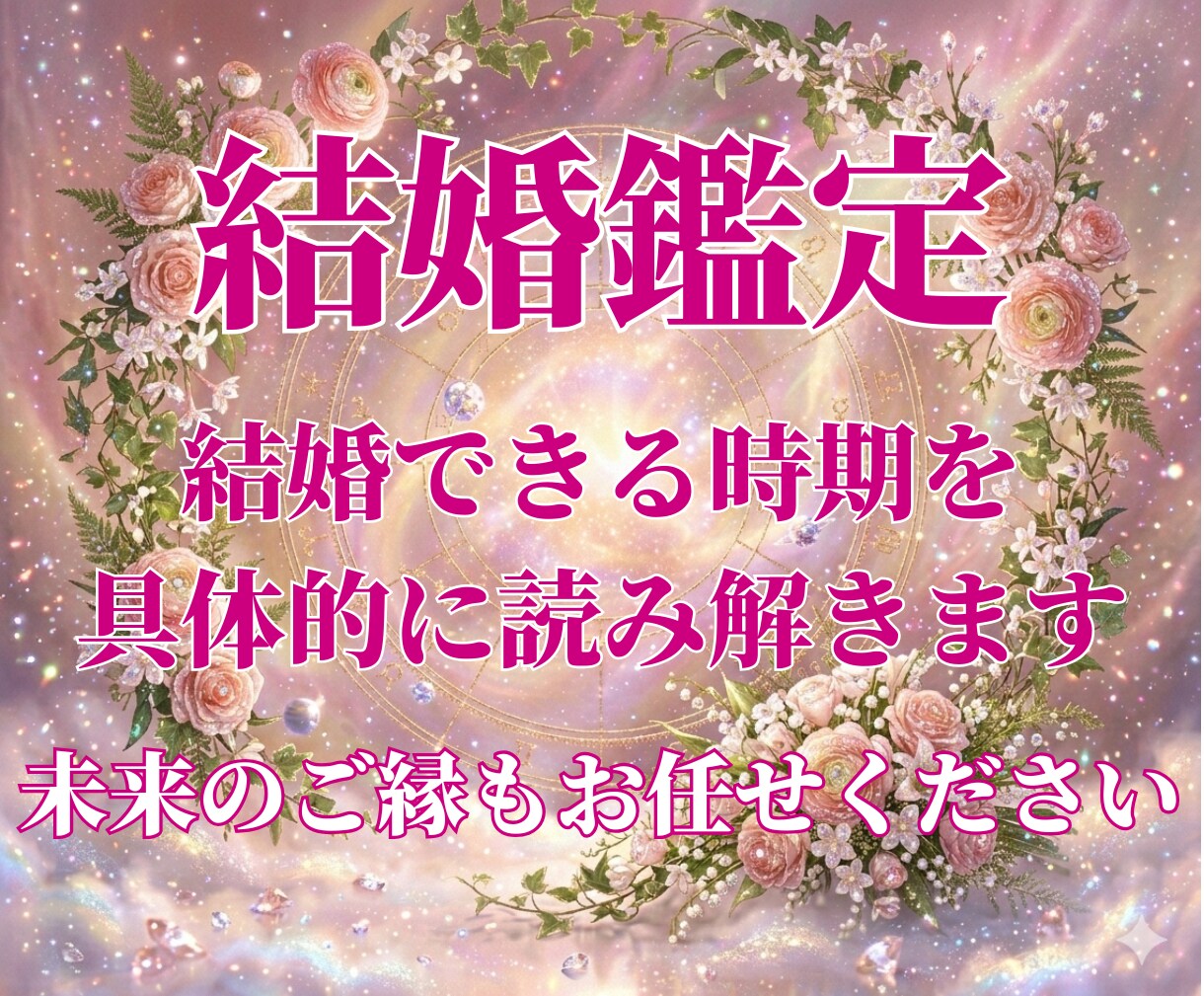 あなたの運命の結婚タイミングを具体的にお伝えします 未来のご縁も西洋占星術で丁寧に読み解きます イメージ1