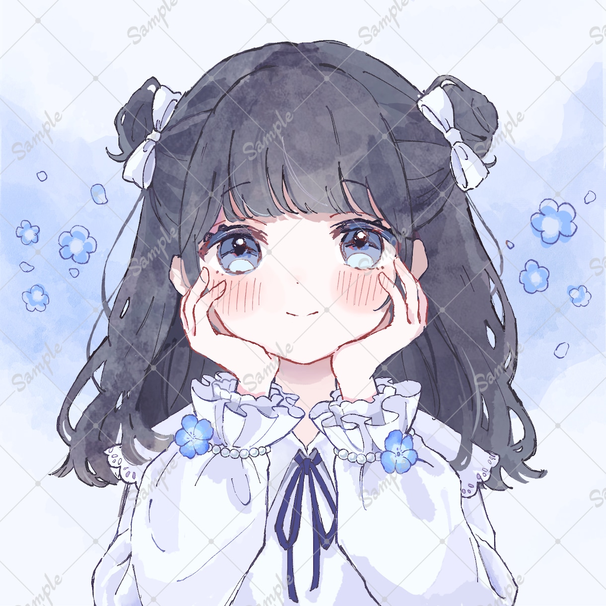ふんわり温かい透明感のあるイラストをお描きします アイコンやヘッダー、サムネイル、配信画像などにぜひ！ イメージ4